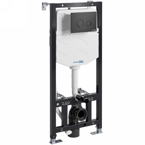 картинка Инсталляция WasserKRAFT Aller 10TLT.010.ME.MB01 для унитаза с Черной матовой клавишей смыва от магазина Сантехстрой