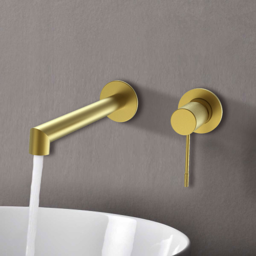 фотография смеситель для раковины desire vbfw-1d1bg встраиваемый однорычажный, брашированное золото