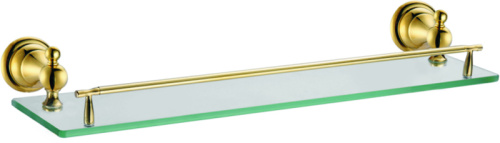 картинка Полка Azario ELVIA стеклянная 52 см, золото (AZ-91103G) от магазина Сантехстрой