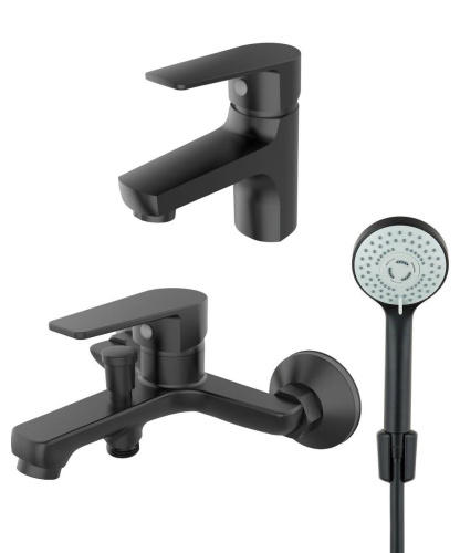 фото набор смесителей с душ.набором orange loop m26-311b черный