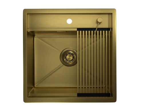 картинка Кухонная мойка GRANULA (5051, ЗОЛОТО САТИН) от магазина Сантехстрой