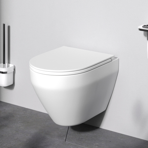 картинка C701700MWSC Spirit V2.0 подвесной унитаз FlashClean с сиденьем микролифт, бел мат от магазина Сантехстрой
