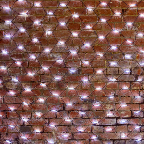 картинка Гирлянда Сеть 2x4м,  черный КАУЧУК,  560 LED Белые от магазина Сантехстрой