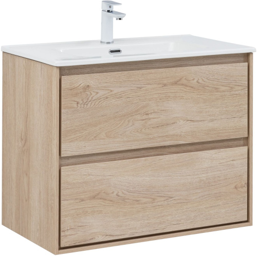 картинка Тумба под раковину Милан 80 цв. дуб светлый (336384) от магазина Сантехстрой
