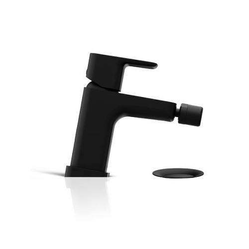 фотография смеситель для биде ravak 10° free black-td f 055.20 с донным клапаном, керамический картридж, черный матовый (x070155)