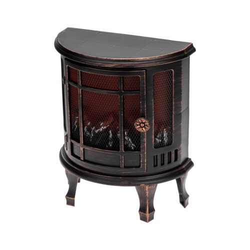 картинка Светодиодный камин Винтаж мини с эффектом живого огня 24.8х12.7х30 см,  батарейки 3хС (не в комплекте),  с USB,  бронзовый от магазина Сантехстрой