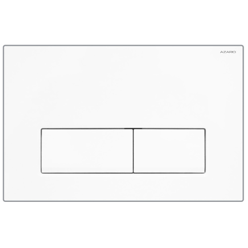 картинка Кнопка смыва AZARIO NEW двойная, пластик, белый глянцевый (AZ-015.01) от магазина Сантехстрой