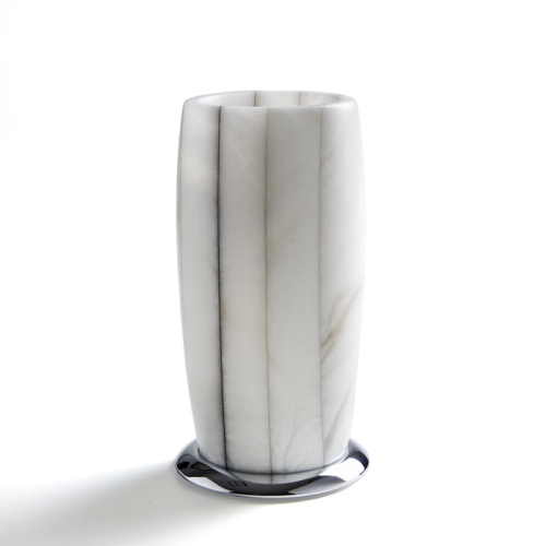 картинка 3SC RIGATO Стакан настольный, цвет: натуральный ALABASTRO/хром от магазина Сантехстрой