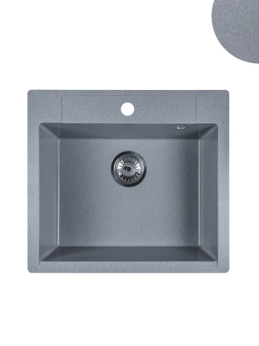 картинка Кухонная мойка прямоугольная 550х500мм Reflexion Cubi RX1555GR, гравий от магазина Сантехстрой