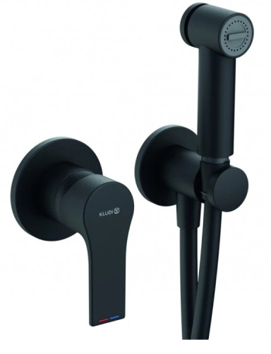 картинка Гигиенический душ, Kludi, ZENTA SL, цвет-черный матовый от магазина Сантехстрой