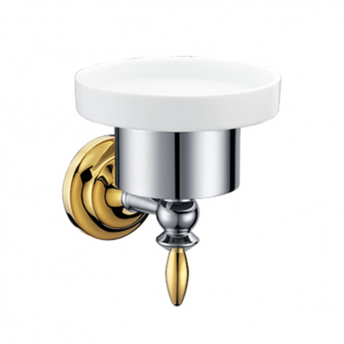 картинка Мыльница MELANA хром+золото MLN-820010-1 от магазина Сантехстрой