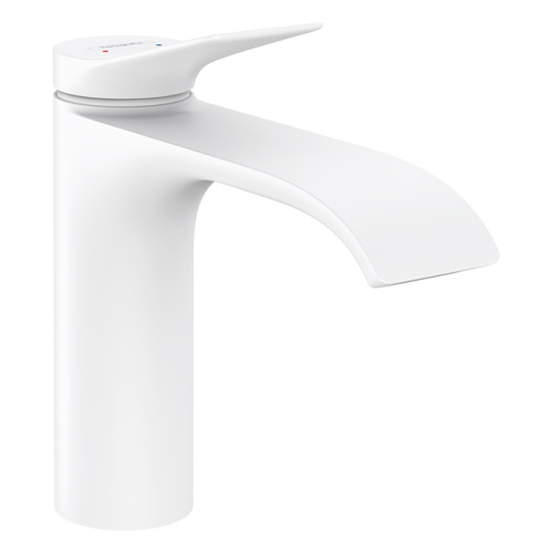 картинка HANSGROHE VIVENIS Смеситель для раковины на 1 отверстие, однорычажный, в комплекте с донным клапаном, цвет белый матовый от магазина Сантехстрой