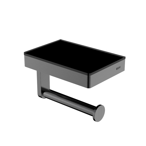 картинка Полка и держатель для туалетной бумаги Black&White 9620gm от магазина Сантехстрой