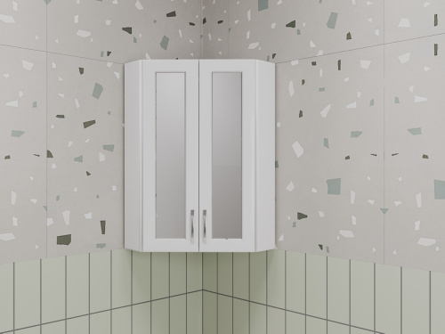 картинка Подвесной шкаф Style Line 450/800 угловой (стекло) от магазина Сантехстрой