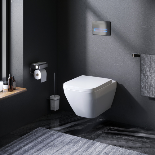 картинка C701701SC Spirit V2.0 Square подвесной унитаз FlashClean с сиденьем микролифт от магазина Сантехстрой