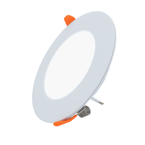 картинка Панель светодиодная встраиваемая круглая 9Вт 230В 4000К 630Лм 118мм белая IP20 LAMPER от магазина Сантехстрой