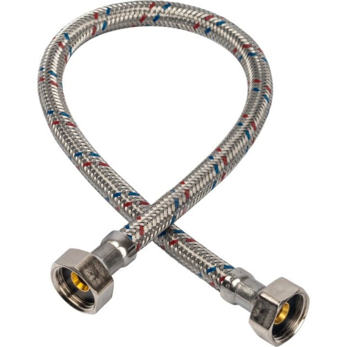 картинка Гибкая подводка AZARIO для воды, 60 см., 1/2", вн. - вн. нержавеющая оплетка (AZ-0,6-FF) от магазина Сантехстрой