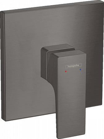 картинка HG Metropol Встраиваемый смеситель для душа (внешняя часть), цвет: шлифованный черный хром от магазина Сантехстрой