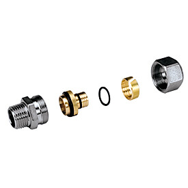 картинка Фитинг прямой, Н, 3/4", 16 x 2, латунь хромированная от магазина Сантехстрой