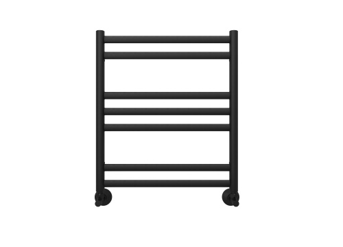 картинка Полотенцесушитель водяной Aquatek (Акватек) Оберон П7 500х600 мм, черный муар, подключение нижнее/диагональное, сверхпрочная пищевая нержавеющая сталь AISI 304L, гарантия 10 лет от магазина Сантехстрой