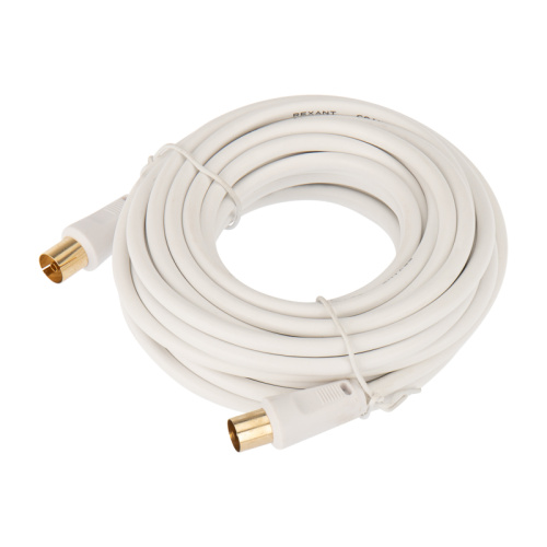 картинка Шнур ТВ гнездо - ТВ штекер,  7м,  белый REXANT от магазина Сантехстрой