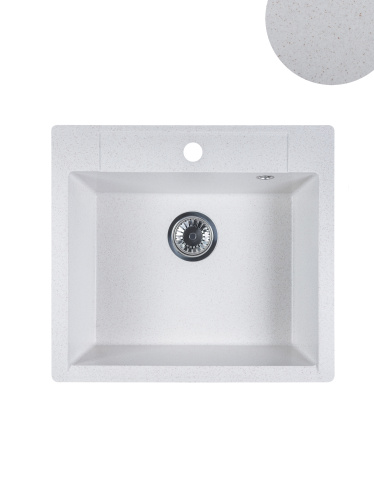 картинка Кухонная мойка прямоугольная 550х500мм Reflexion Cubi RX1555WH, белый от магазина Сантехстрой