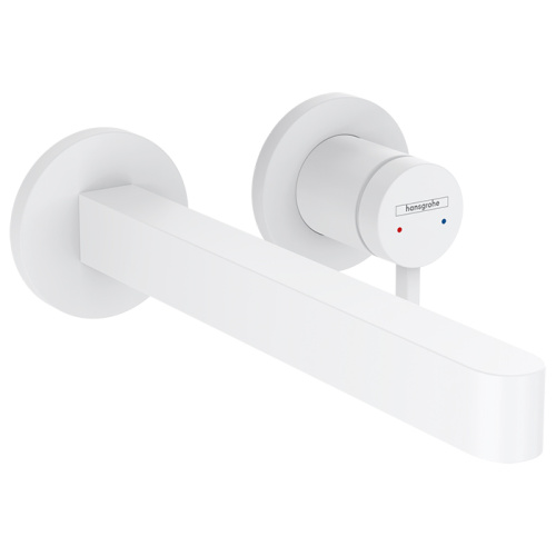 картинка HANSGROHE FINORIS Смеситель для раковины настенный, однорычажный, излив 228 мм., внешняя часть, цвет белый матовый от магазина Сантехстрой