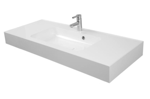 картинка Раковина -столешница AQUATON Ричмонд 120х12х13.8 литьевой мрамор, цвет Белый (1A70583KRD010) от магазина Сантехстрой