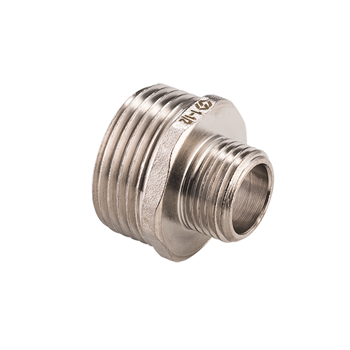 картинка Ниппель, 1" х 3/4", НН, переходной, латунь никелированная от магазина Сантехстрой