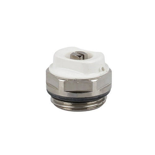 картинка Ручной воздухоотводчик SR Rubinetterie 1/2", цвет никель от магазина Сантехстрой