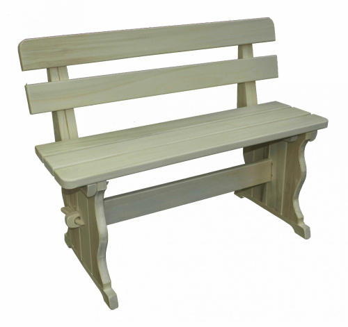 картинка Лавка со спинкой 1200х300х440мм (осина) от магазина Сантехстрой