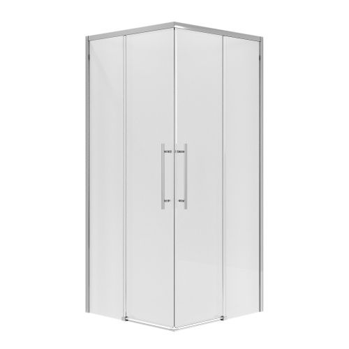 картинка Душевое ограждение Niagara Nova NG-6629-34 (90х90х195) квадрат,хром,двери раздвижные,стекло прозрачное,1 место от магазина Сантехстрой