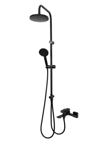 картинка Orange Lutz M04-932b душевая система смеситель с изливом, черный от магазина Сантехстрой