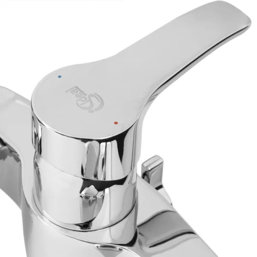 изображение смеситель для ванны ideal standard alpha с длинным изливом, однорукоятковый, настенный, хром (bd044aa)