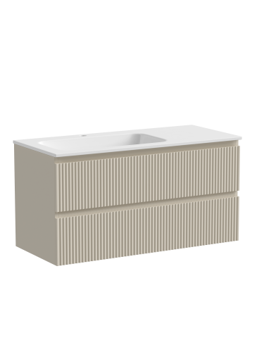 картинка Тумба под раковину подвесная левая Snob R 100 (Beige Soft), SNR100LCE от магазина Сантехстрой