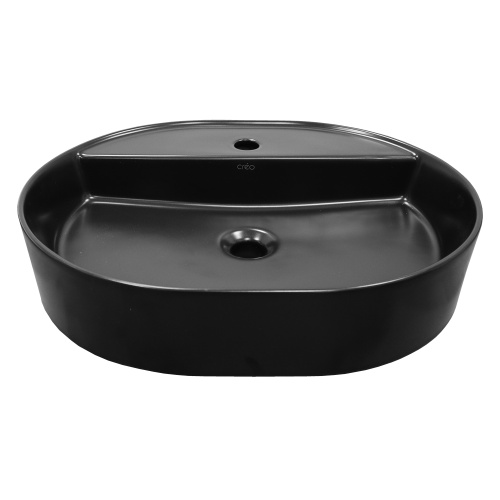 картинка Раковина-чаша Creo Ceramique 560х450х120 накладная, овальная, керамика, черный матовый (PU4500MBK) от магазина Сантехстрой