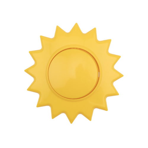 картинка Выключатель одноклавишный KRANZ HAPPY Солнце скрытой установки,  желтый от магазина Сантехстрой