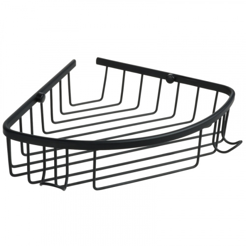 картинка Полка угловая одноэтажная Fixsen Hotel черная (FX-31051-1A) от магазина Сантехстрой