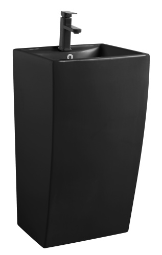 картинка Раковина напольная Azario COMELLA 480х420х830 отдельностоящая прямоугольная, черный матовый (AZ-314MB) от магазина Сантехстрой