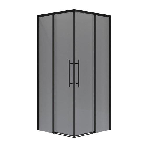 картинка Душевое ограждение Niagara Nova NG-2829-34BLACK (90х90х195) квадрат,черный матовый,двери раздвижные,стекло тонированное,1 место от магазина Сантехстрой