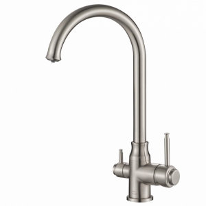 картинка смеситель для кухни zorg sh 763 satin хром