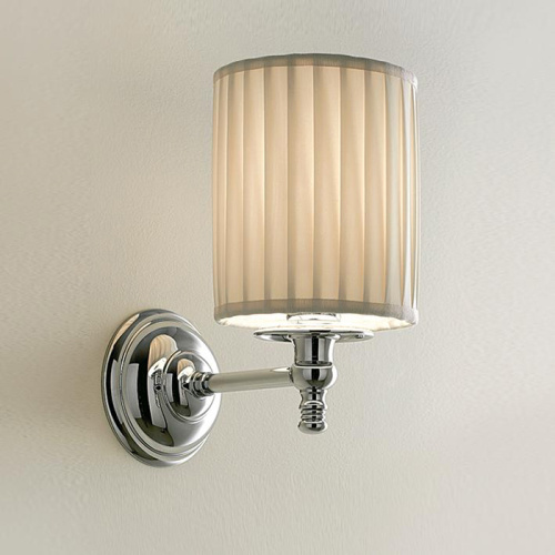 картинка Devon Daisy 2 Светильник настенный (24,5х11,5х19 cм) с абажуром кремового цвета, фурнитура: хром от магазина Сантехстрой