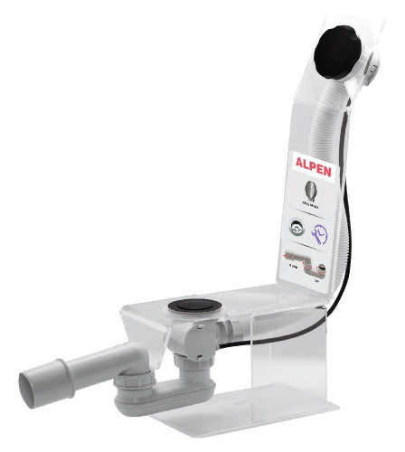 картинка Сифон для ванны ALPEN ALP55-RU80BLACK от магазина Сантехстрой