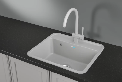 картинка Кухонная мойка GRANULA Стандарт (5601, БЕЛЫЙ) от магазина Сантехстрой