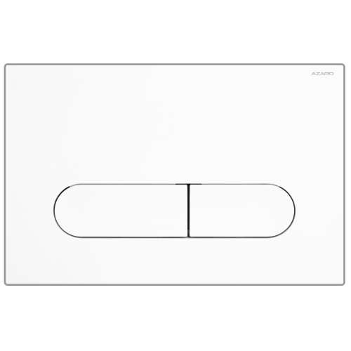 картинка Кнопка смыва AZARIO NEW двойная, пластик, белый глянцевый (AZ-004.01) от магазина Сантехстрой