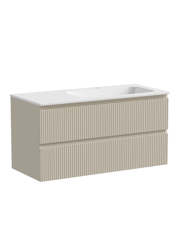 картинка Тумба под раковину подвесная правая Snob T 100 (Beige Soft), SNT100RCE от магазина Сантехстрой