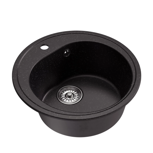 картинка Мойкa MIXLINE круглая черная D500мм ML-GM11 (551821) от магазина Сантехстрой