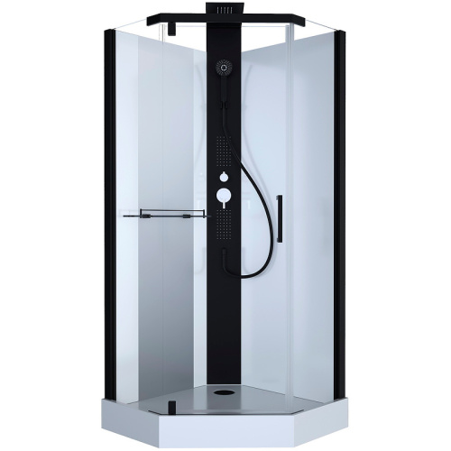 картинка Душевая кабина Black&White Galaxy G8705 90x90 8705900 с гидромассажем от магазина Сантехстрой