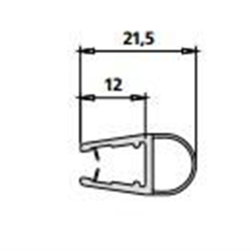 картинка Уплотнитель  для маятниковой двери ATEA 2000мм 1T./1F от магазина Сантехстрой