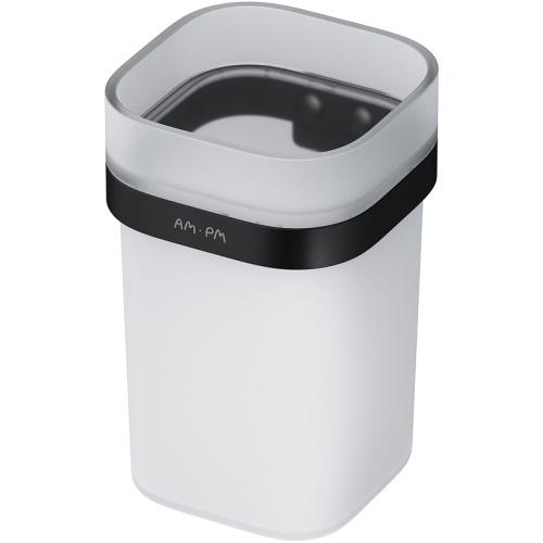 картинка A8F34322 Func Стеклянный стакан с настенным держателем, черный от магазина Сантехстрой